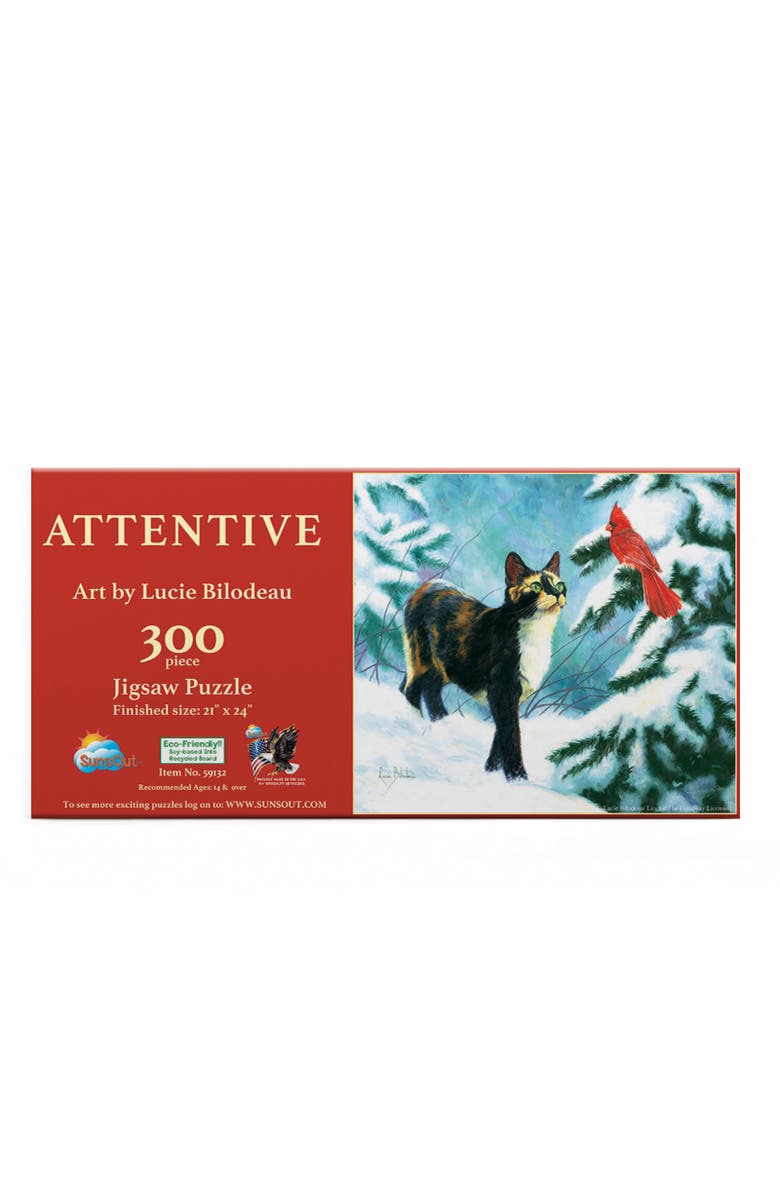 Sunsout Attentive 300 piece Jigsaw Puzzle for Adults, Alternate, color, Multicolor