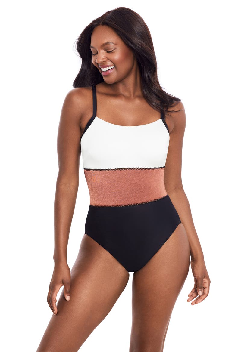Spectra Trifecta One-Piece Swimsuit, Alternate, color, BNZ