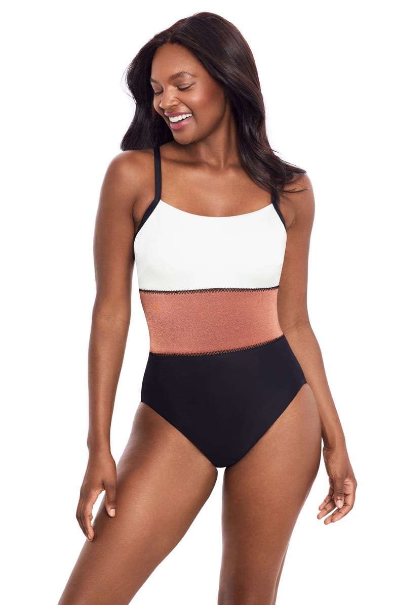 Miraclesuit<sup>®</sup> Spectra Trifecta One-Piece Swimsuit, Alternate, color, Bnz