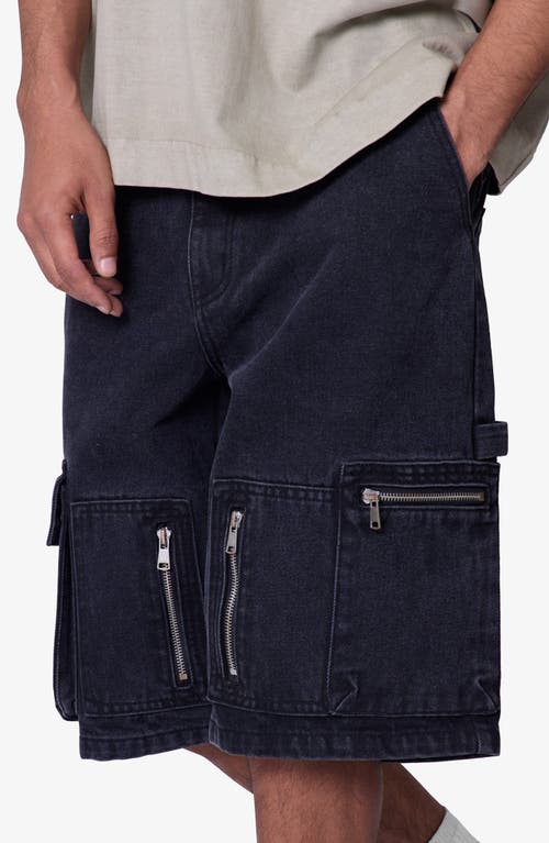 Mnml Baggy Zipper Denim Cargo Shorts