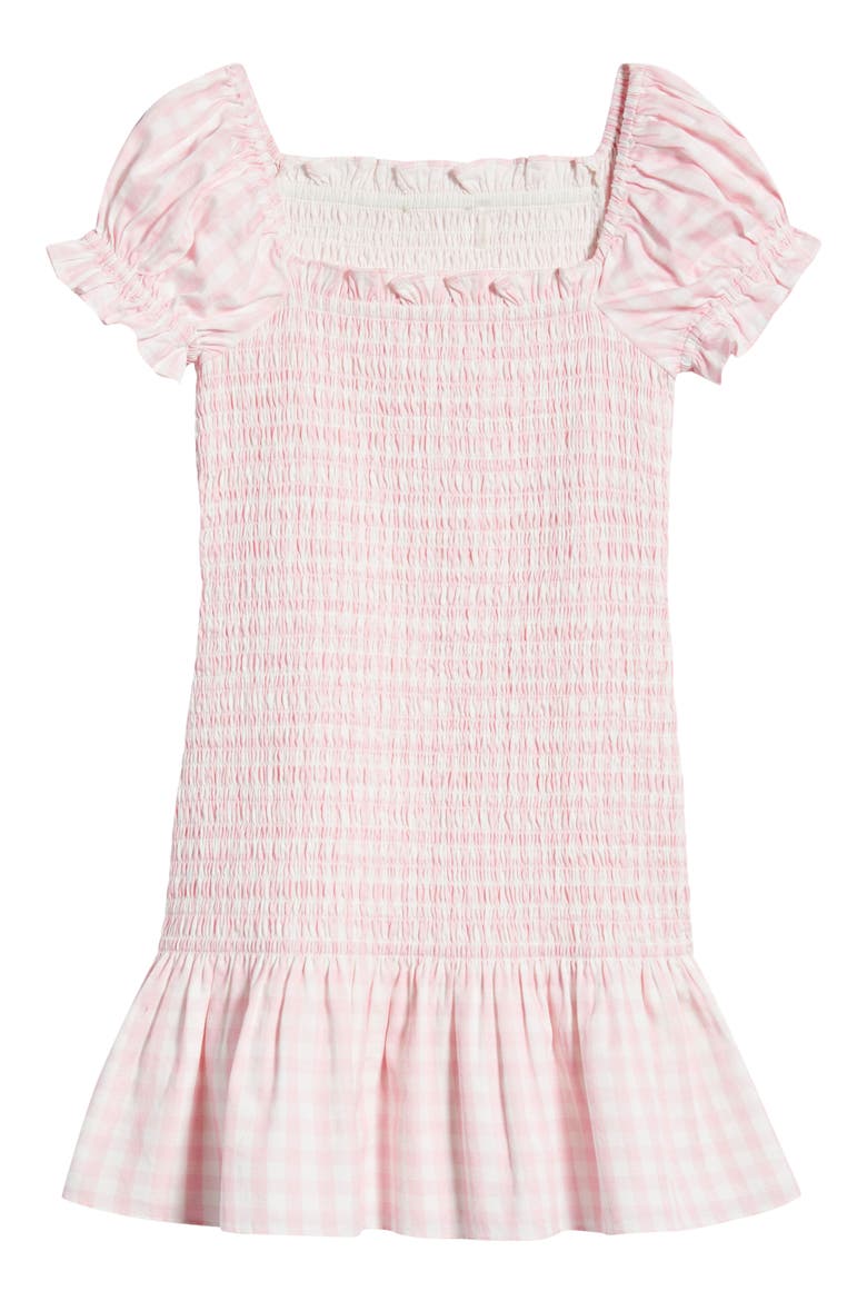 Kids' Mosa Smocked Dress, Main, color, CHEERFUL PINK