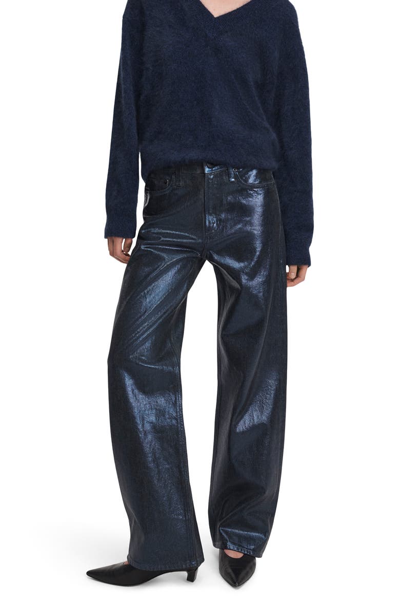 Logan Foil Wide Leg Jeans, Alternate, color, RINSE FOIL