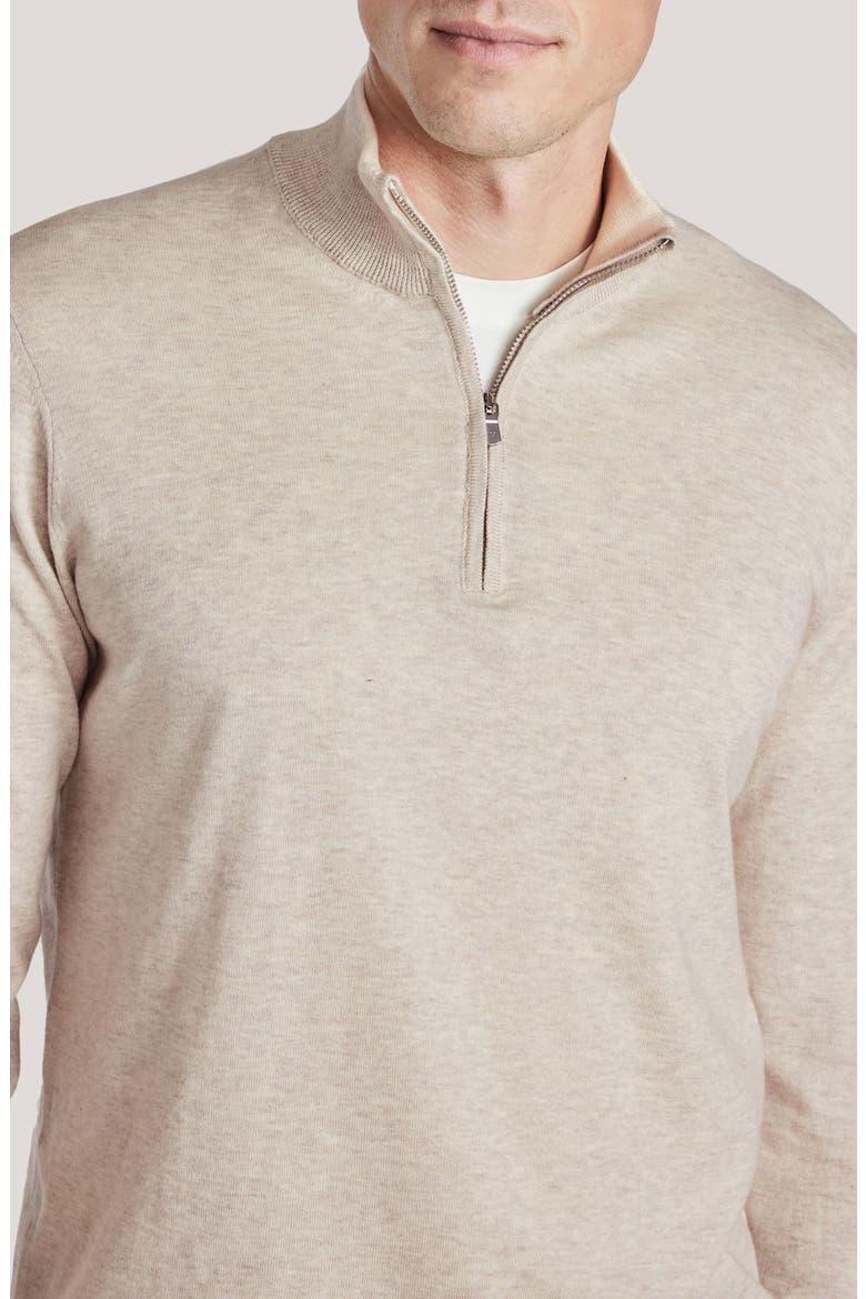 Daniel Quarter-Zip Cotton Sweater, Alternate, color, OYSTER