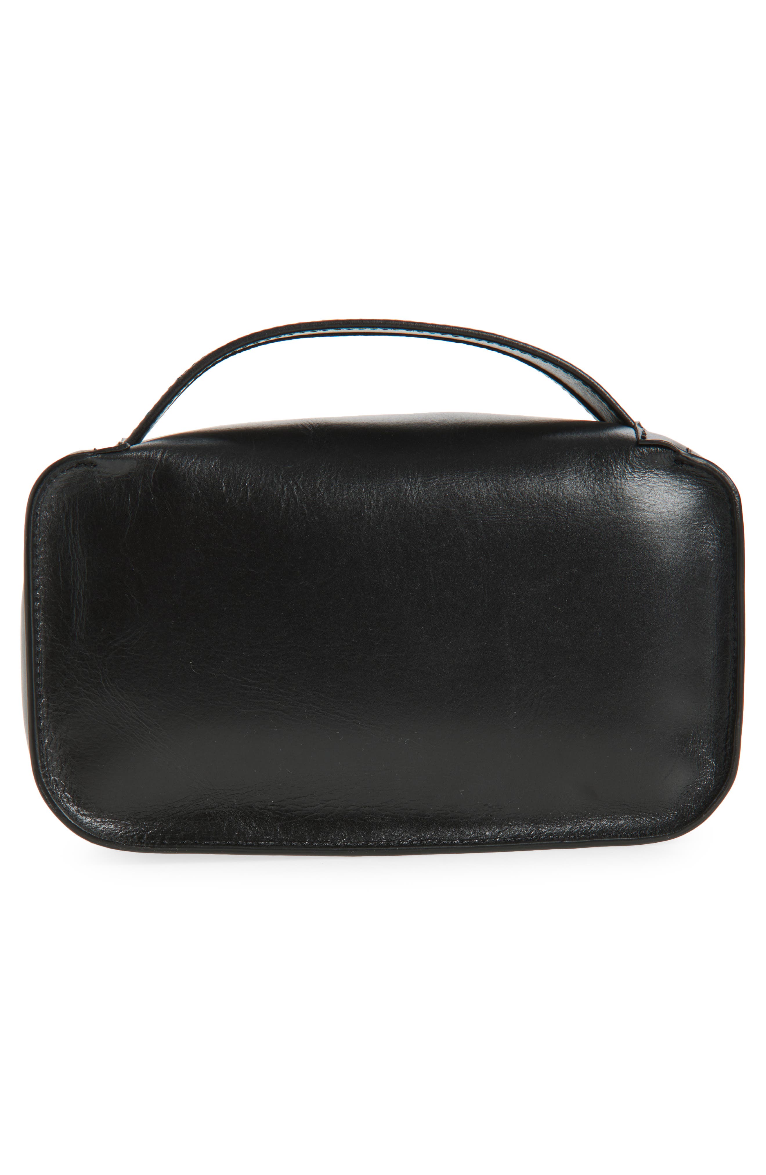 Rick Owens Medium Calfskin Leather Toiletries Bag, Alternate, color, Black