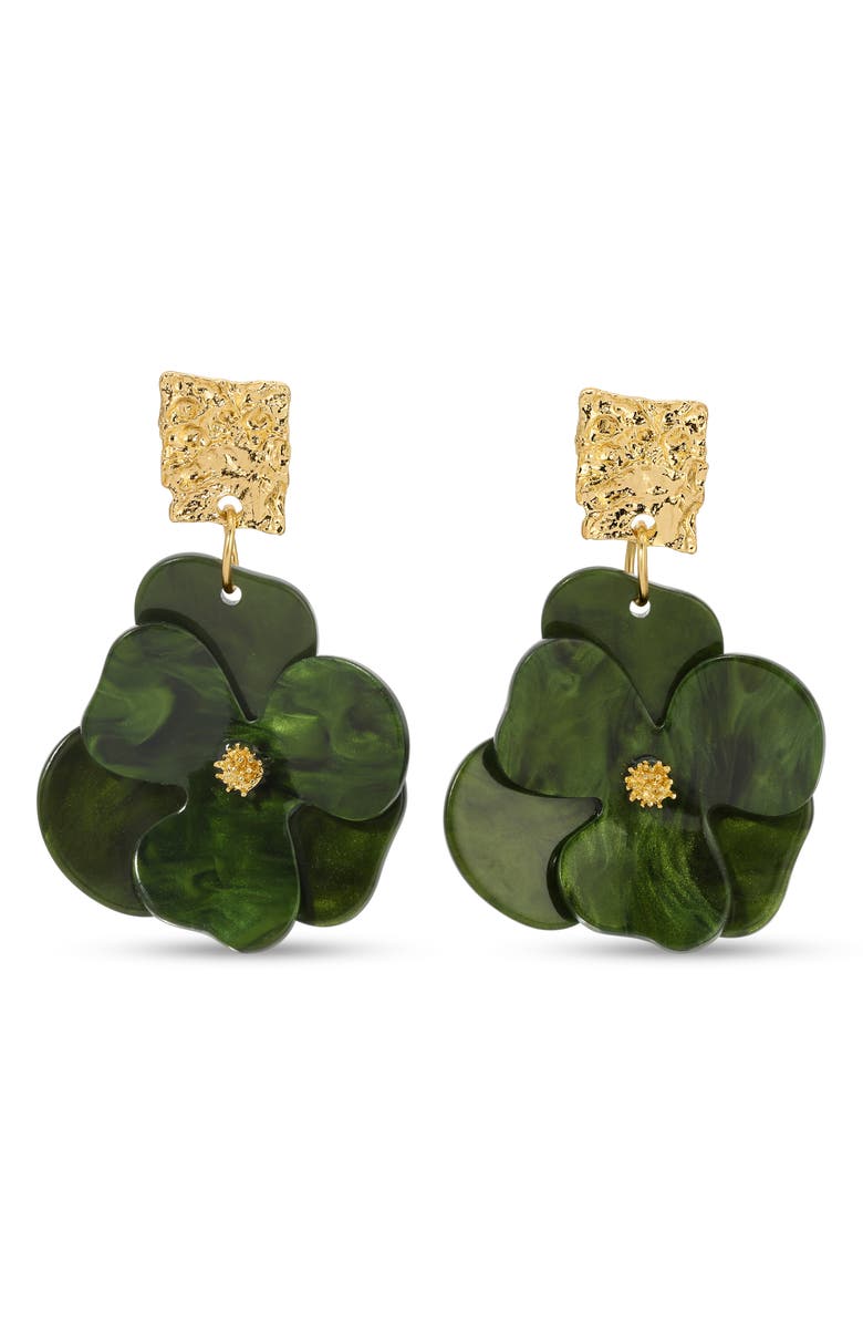 EYE CANDY LOS ANGELES Dolores Flower Drop Earrings, Main, color,