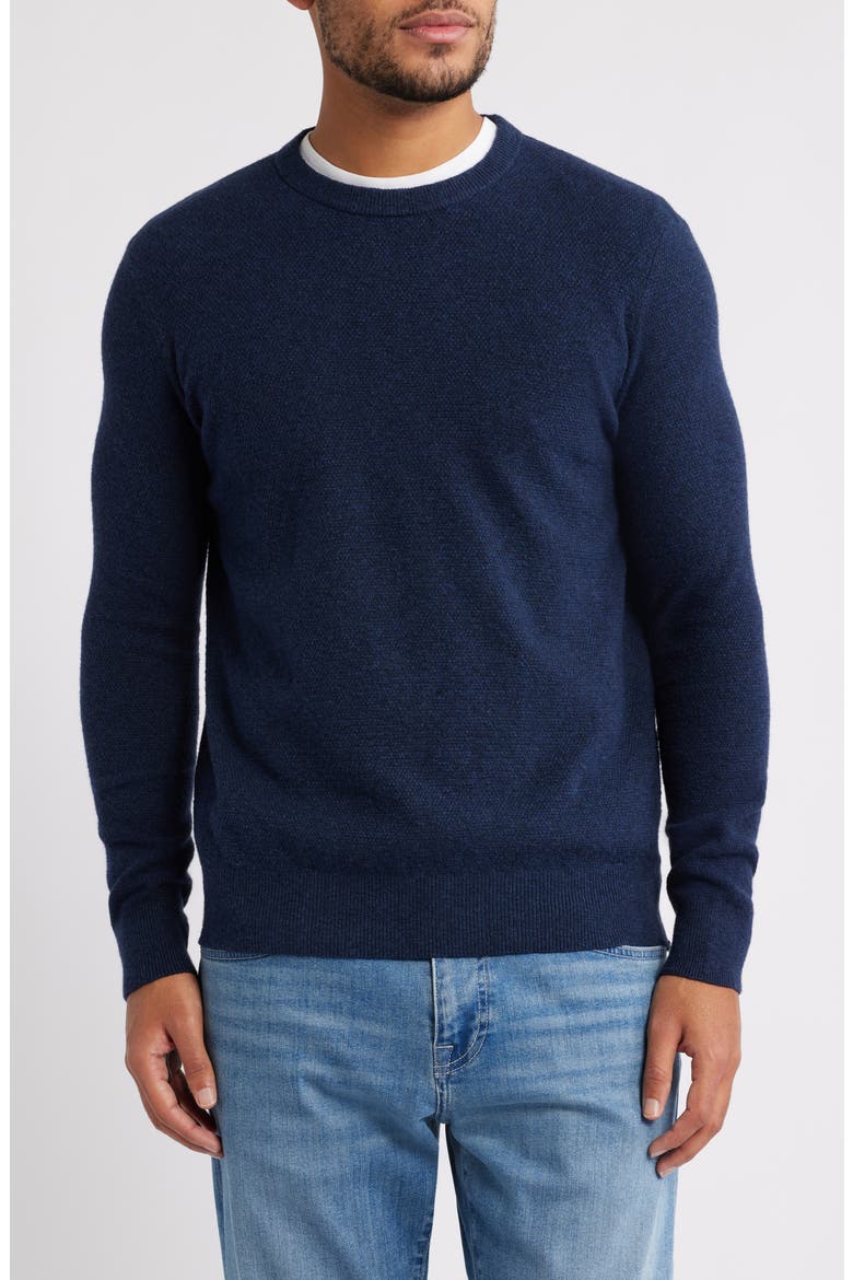 Jackson Organic Cotton Blend Sweater, Main, color, NAVY HEATHER
