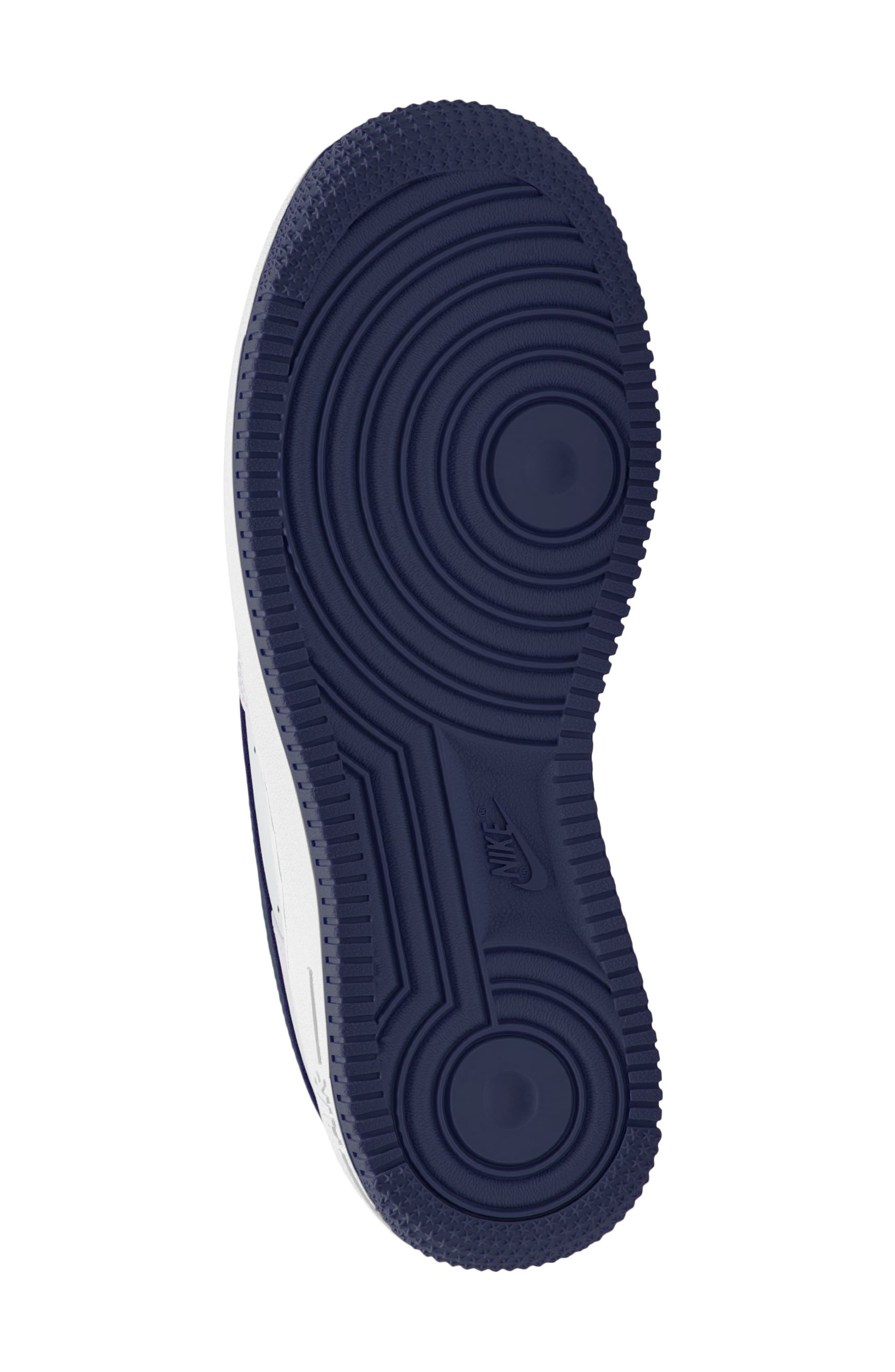 Kids' Air Force 1 Sneaker, Alternate, color, WHITE/ MIDNIGHT NAVY/ GREY