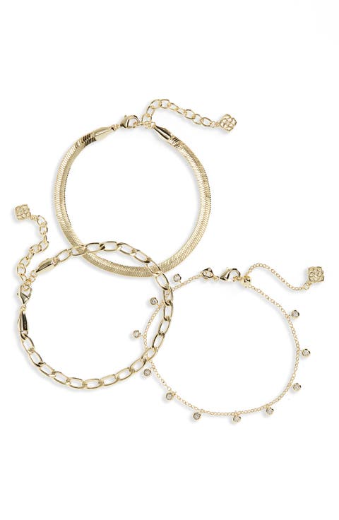 Kassie Set of 3 Chain Bracelets
