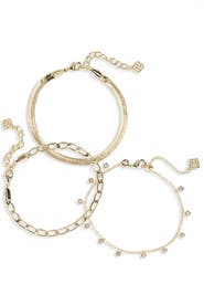 Kendra Scott Kassie Set of 3 Chain Bracelets