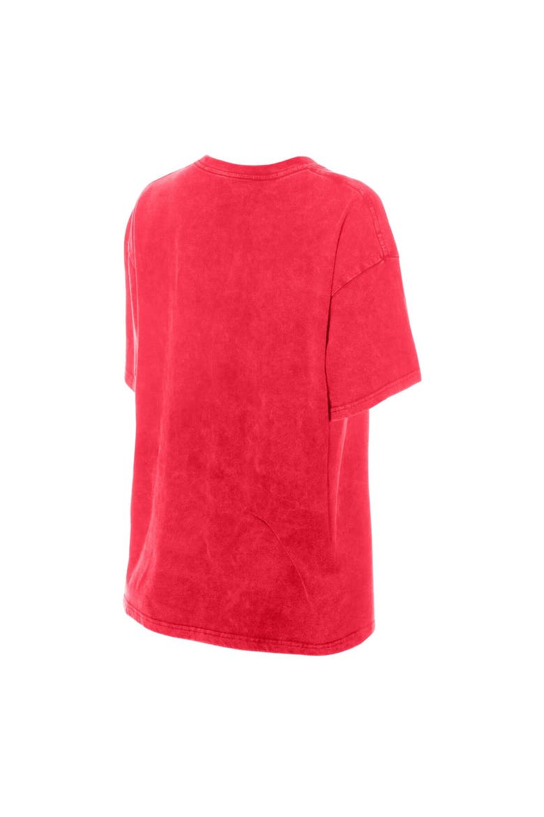 Women's New Era  Red Philadelphia Phillies Mineral Wash Oversized T-Shirt, Alternate, color, Red