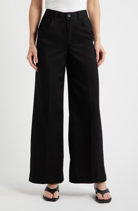 Five-Pocket Wide Leg Pants