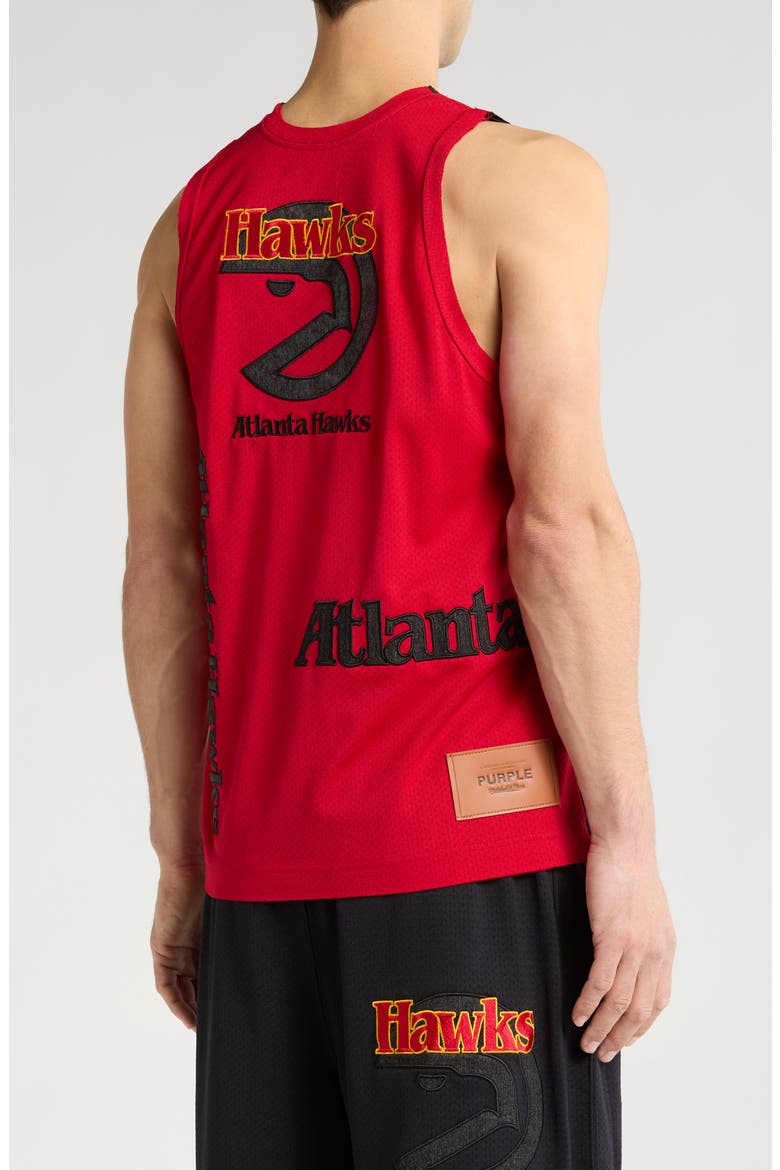 Atlanta Hawks Appliqué Mesh Jersey, Alternate, color, BLACK MULTI