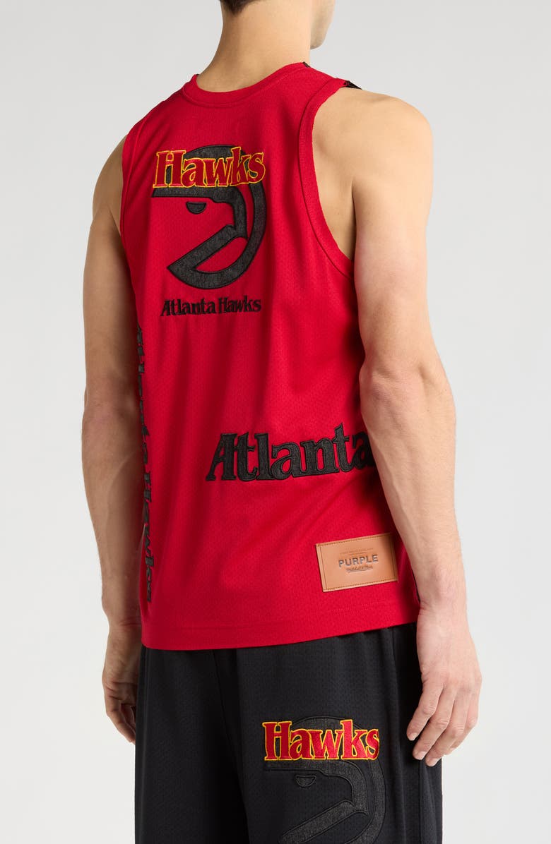 PURPLE BRAND Atlanta Hawks Appliqué Mesh Jersey, Alternate, color,