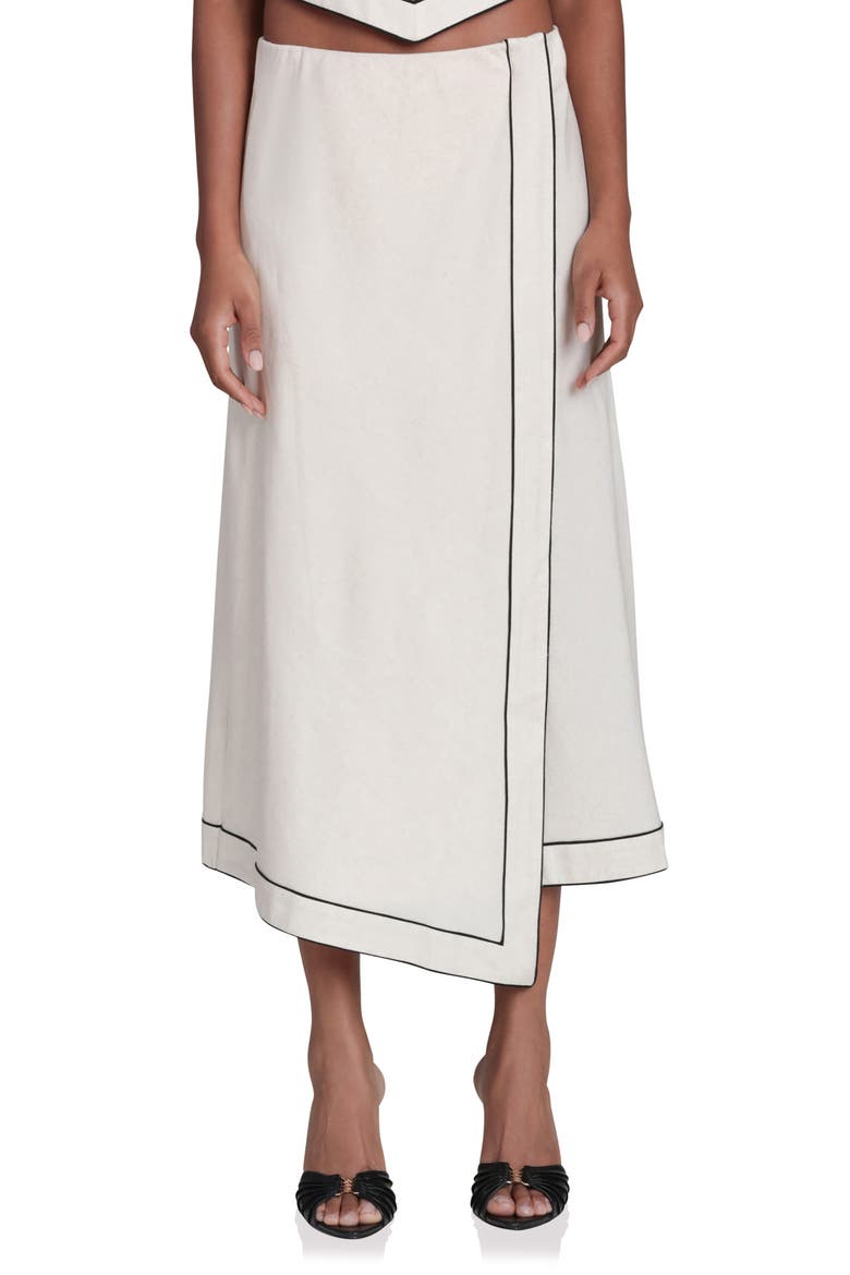 Asymmetric Faux Wrap Midi Skirt video
