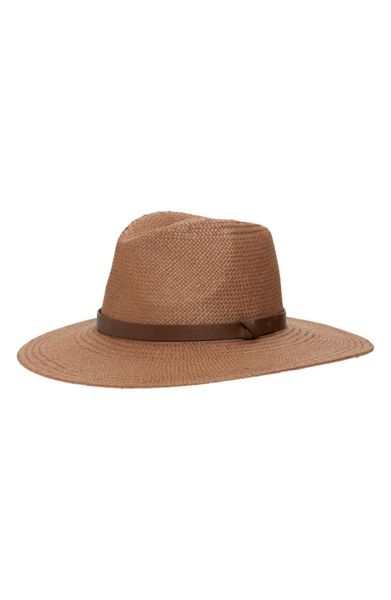 Faherty Packable Straw Rancher Hat, Main, color, Brown
