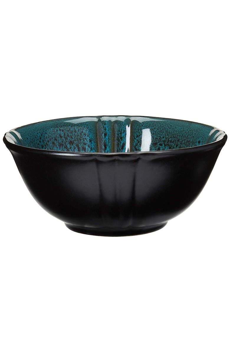 Elama Mystic Waves 16 Piece Dinnerware Set, Alternate, color, Red