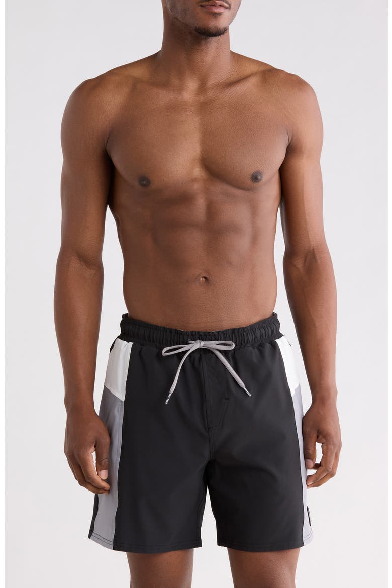 EW 17 Swim Trunks, Main, color, BLACK