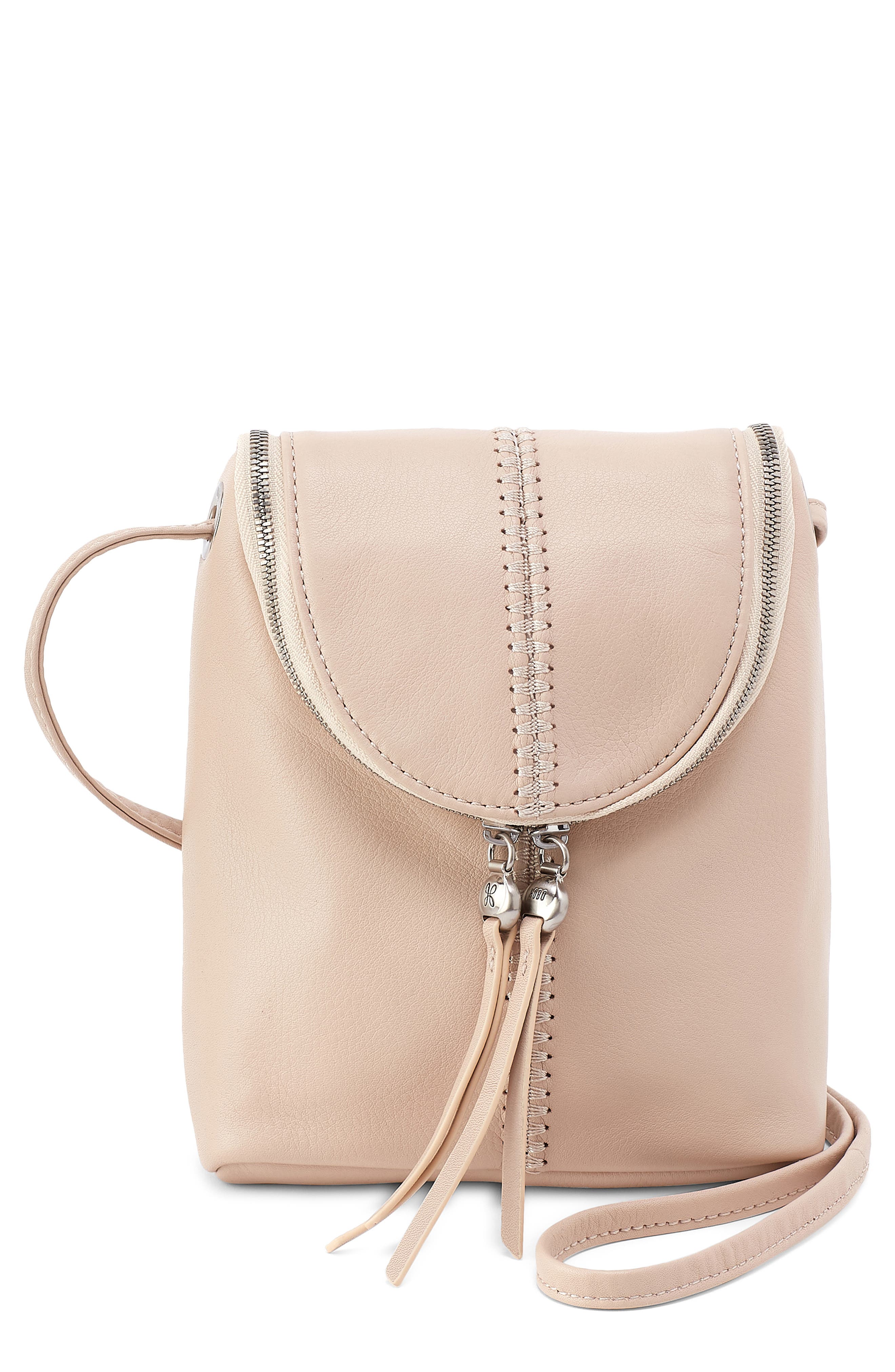 HOBO Fern Leather Crossbody Bag, Main, color, Stonewash