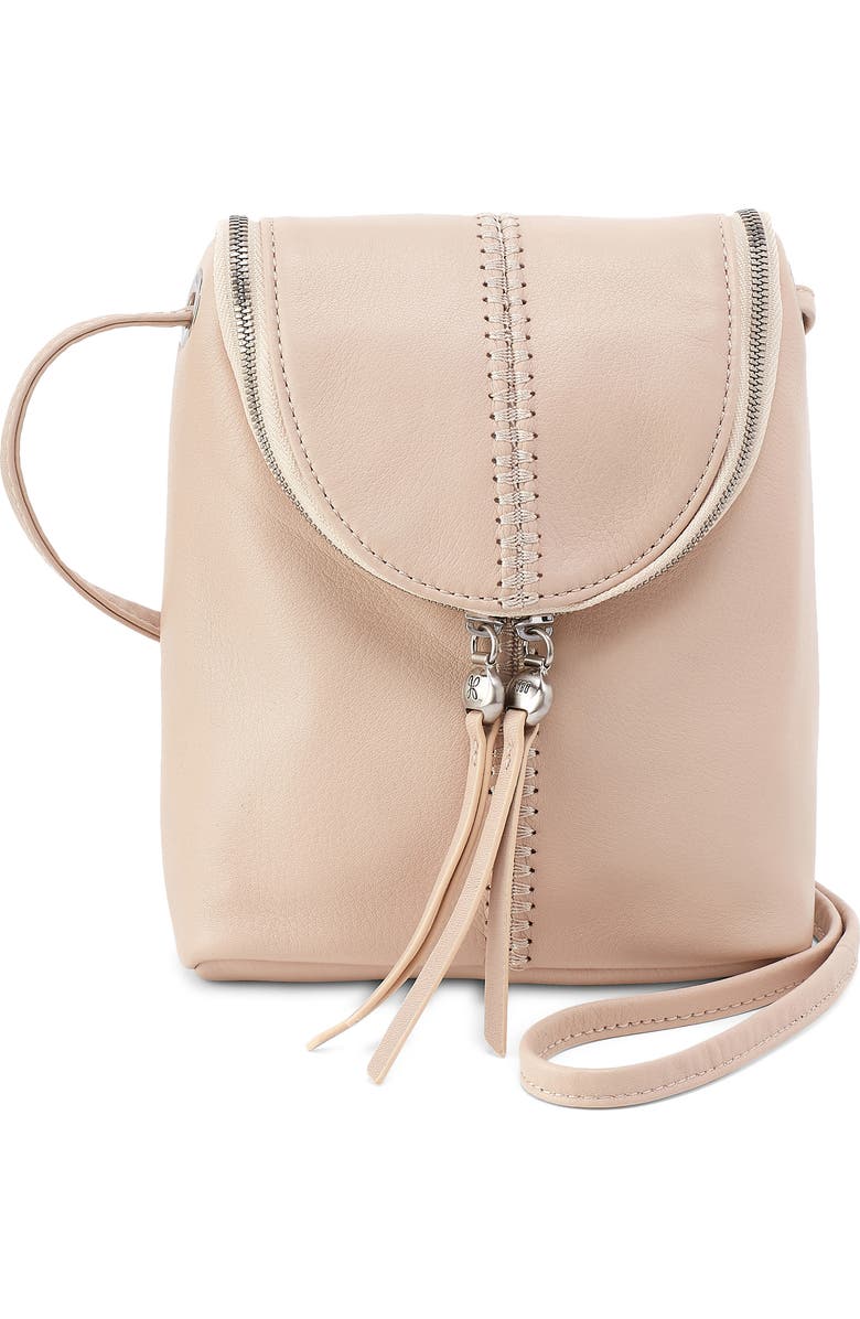 HOBO Fern Leather Crossbody Bag, Main, color, Stonewash