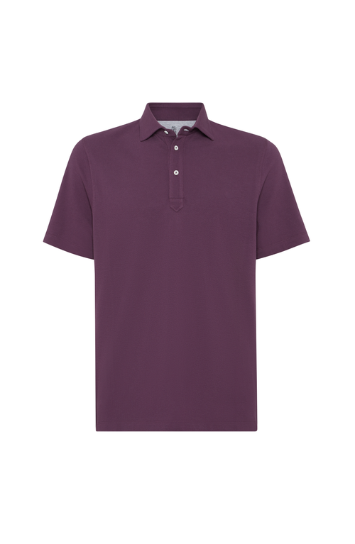 Brunello Cucinelli Cotton Polo Shirt In Purple