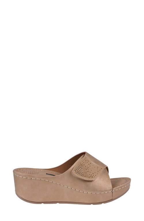 Gc Shoes Annora Wedge Sandal In Gold