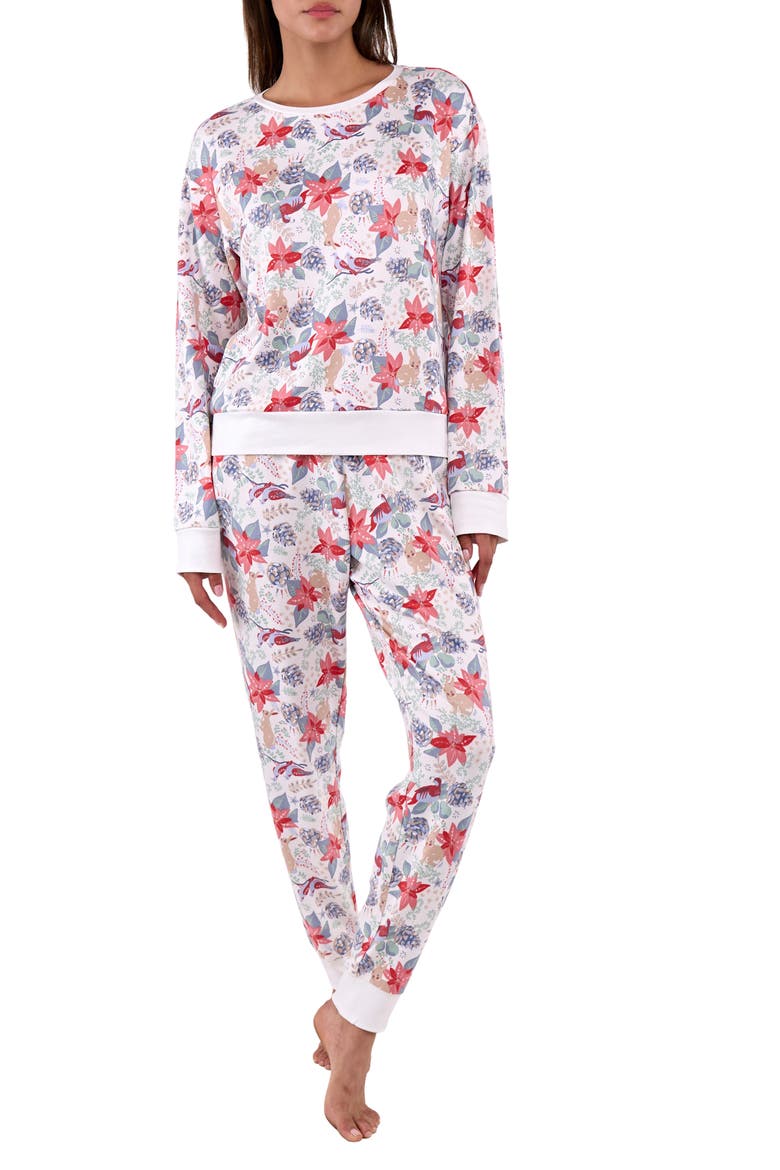 Cozy Crewneck Pajamas, Main, color, IVORY