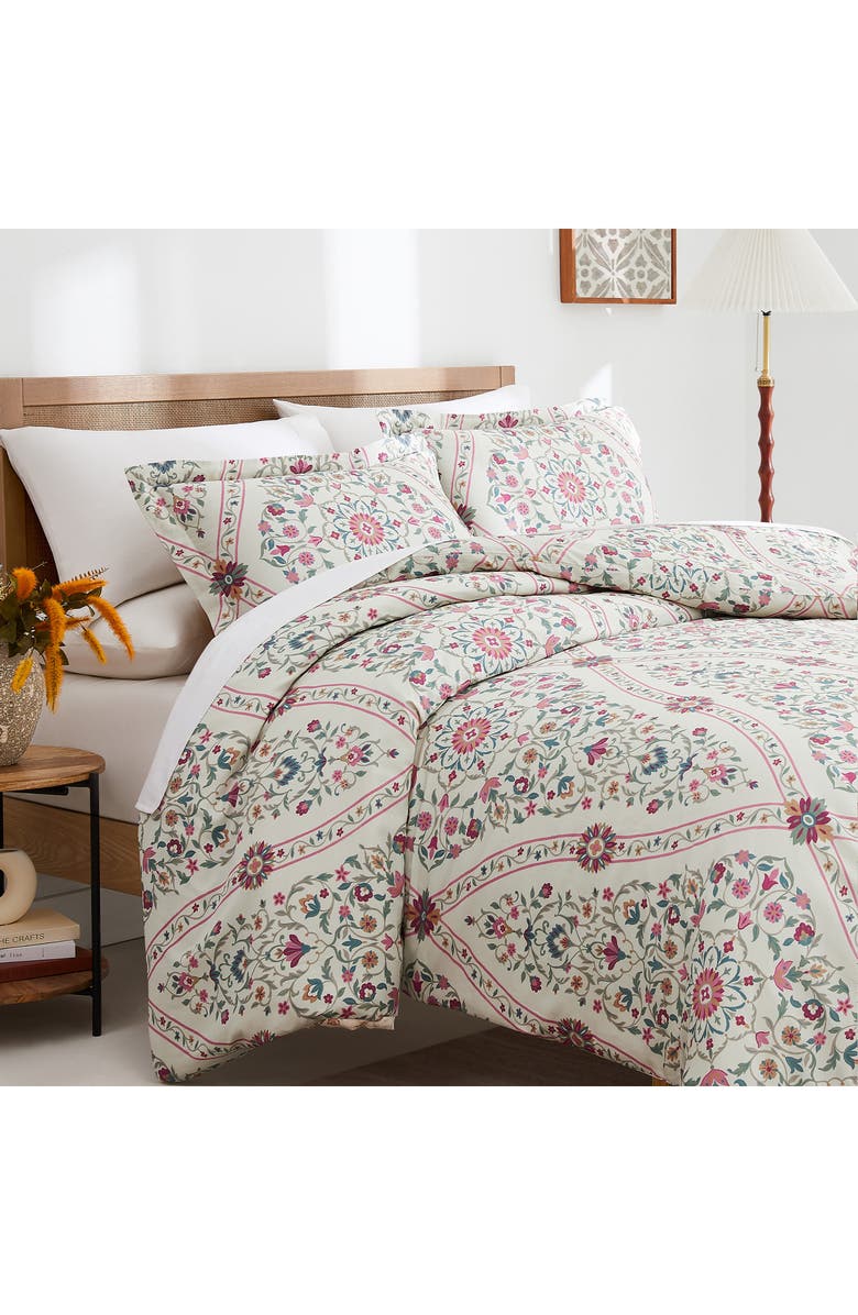 SOUTHSHORE FINE LINENS Kashmir Collection 3-Piece Cotton Duvet Set, Main, color, Cream