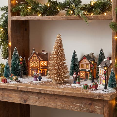 Willow Wood Glittered Tree with Mica Finish