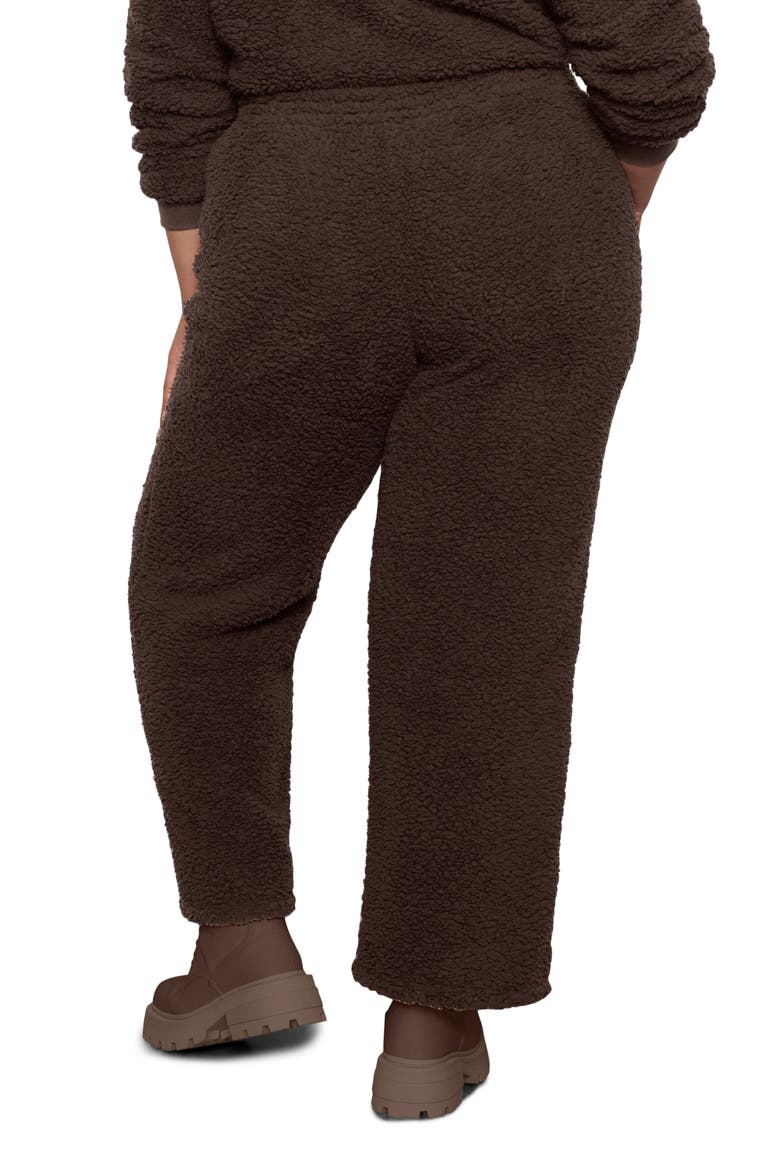 Teddy Track Pants, Alternate, color, ESPRESSO