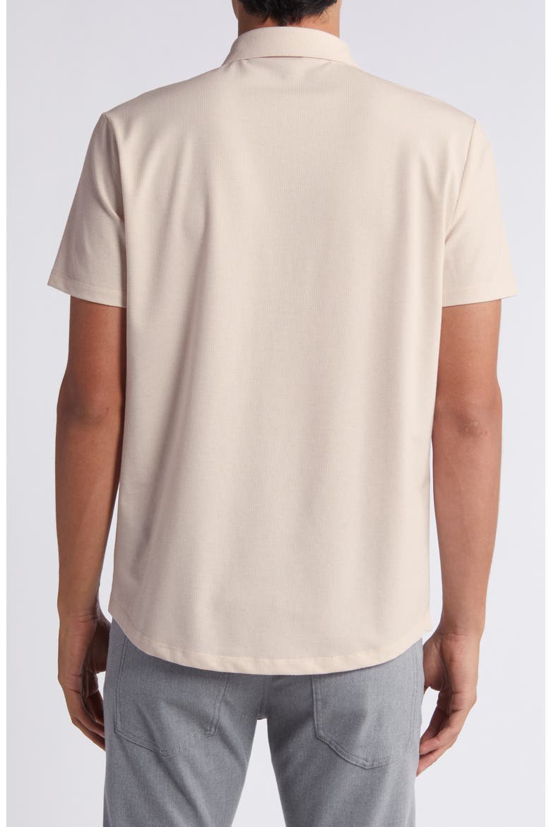 Keyes Slim Fit Short Sleeve Knit Button-Up Shirt, Alternate, color, PINK FOG