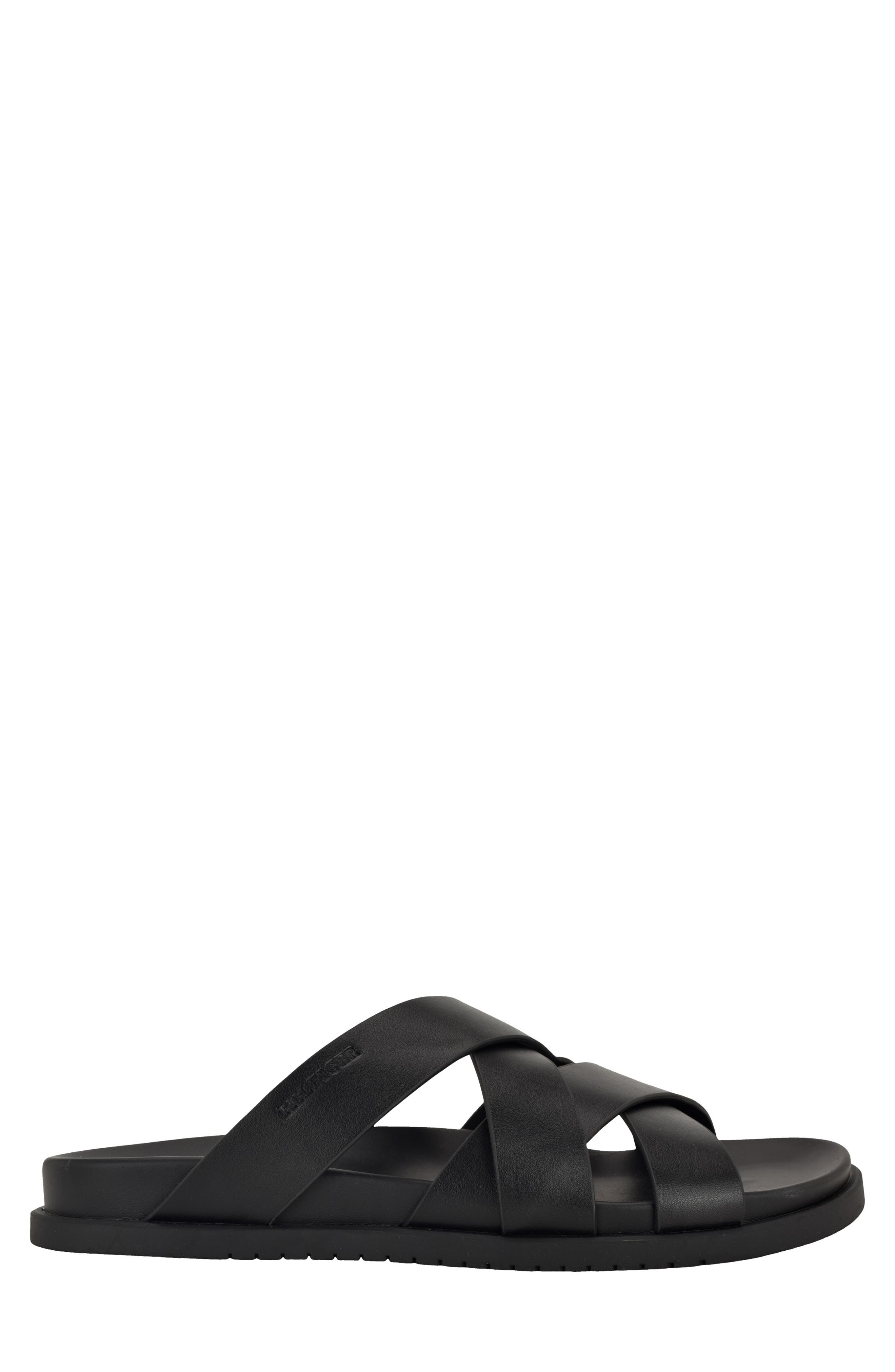 Tommy Hilfiger Bivin Crossover Slide Sandal, Alternate, color, Black
