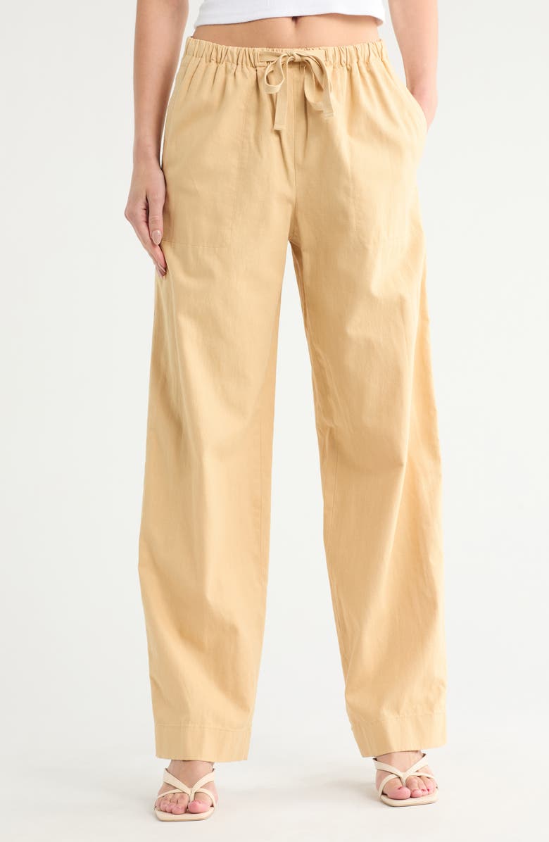 Vince Tie Front Pull-On Pants, Main, color, Light Brass