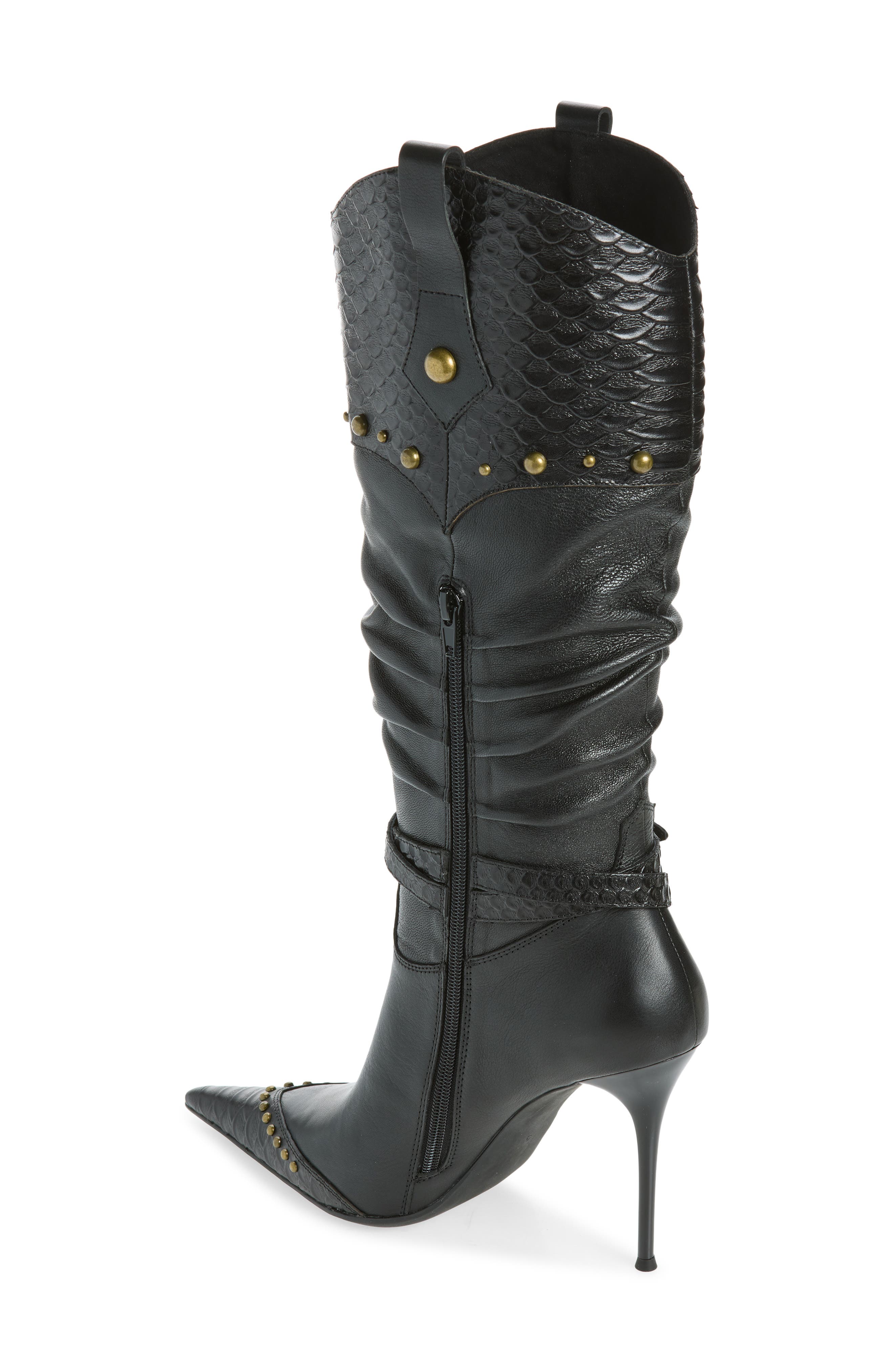 Headturner Pointed Toe Western Boot, Alternate, color, BLACK SNAKE COMBO