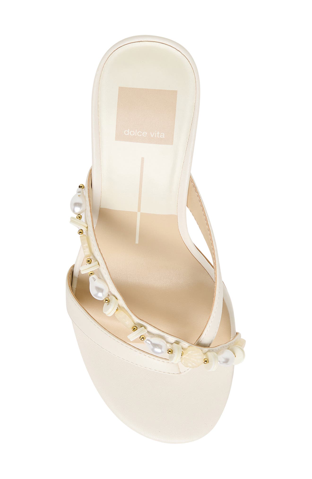 Dolce Vita Daisy Embellished Slide Sandal, Alternate, color, Ivory Stella