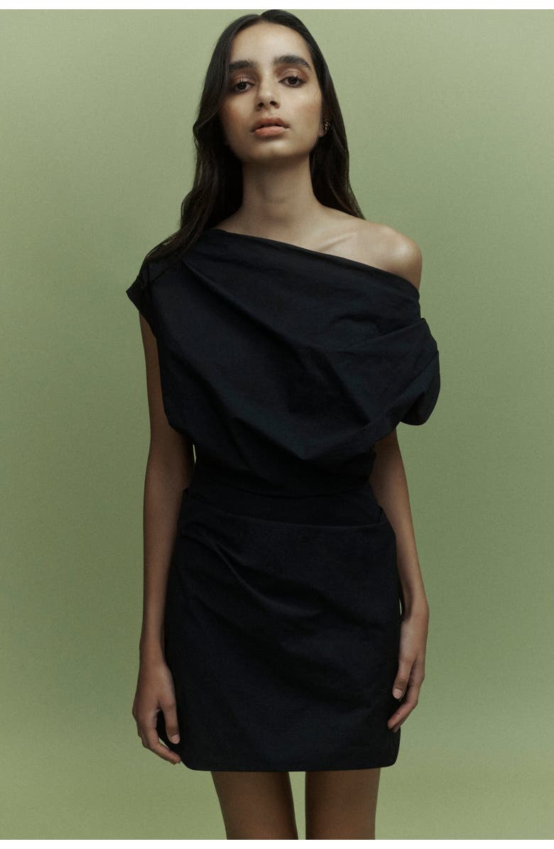 ONE OF OTHERS Pallas Mini Dress, Alternate, color, Cool Black