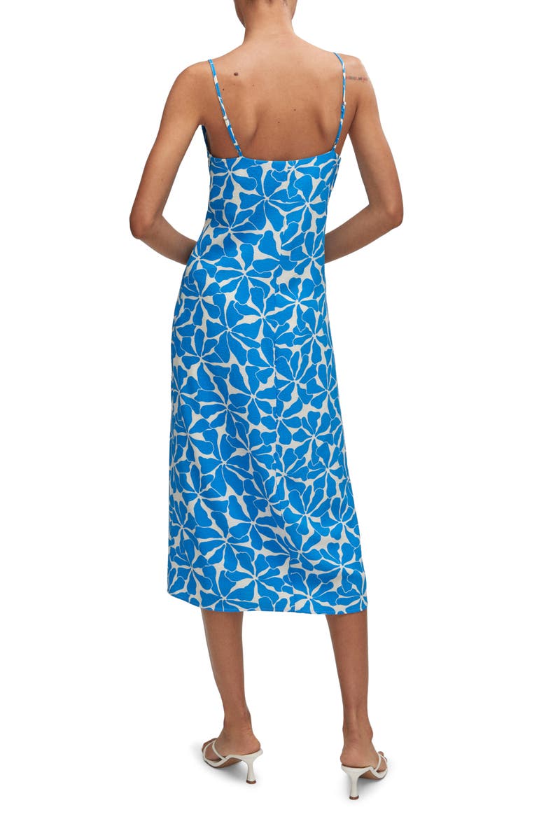 Floral Seersucker Midi Dress, Alternate, color, BLUE