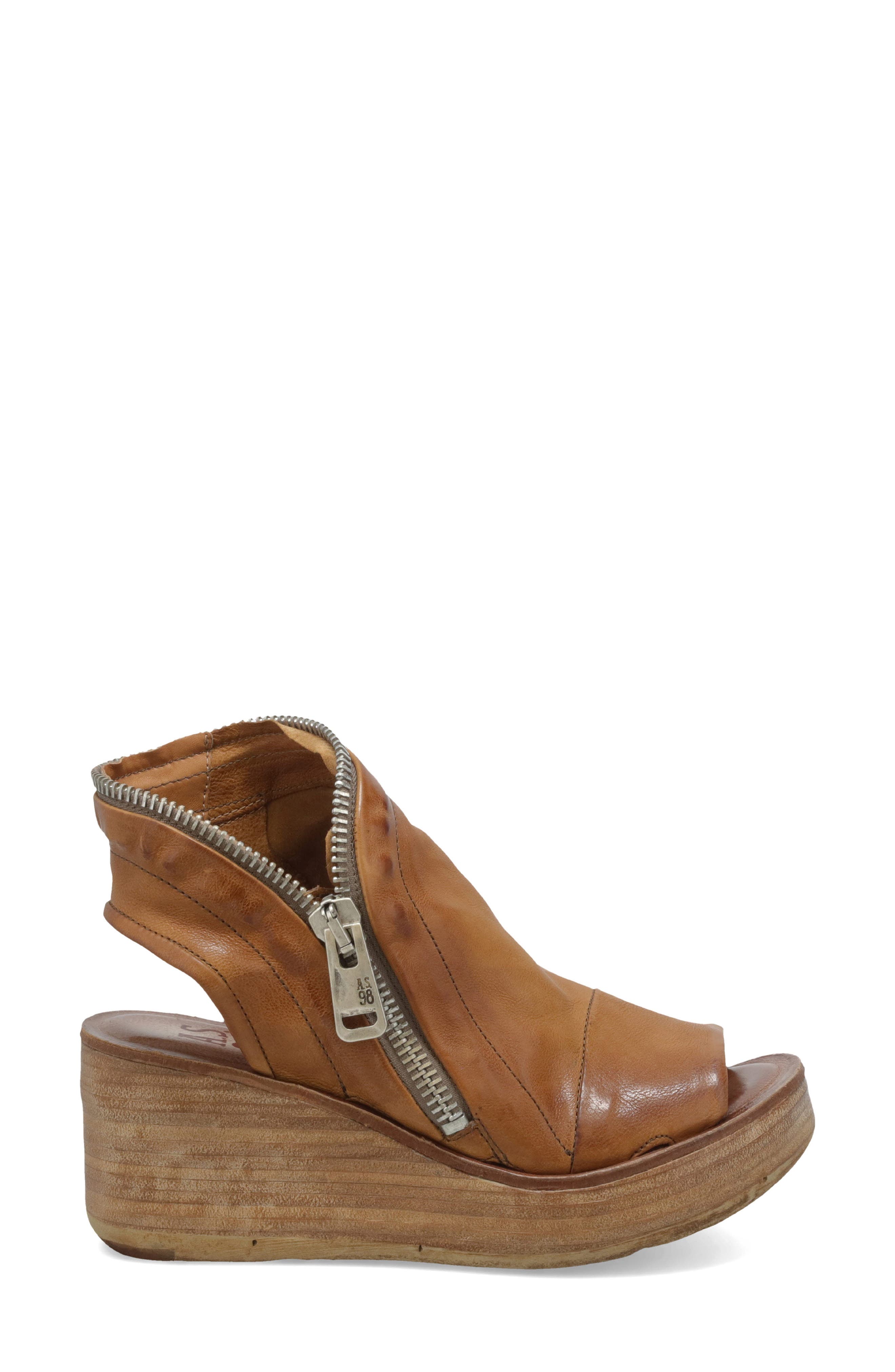 A.S.98 Naylor Platform Wedge Sandal, Alternate, color, Camel