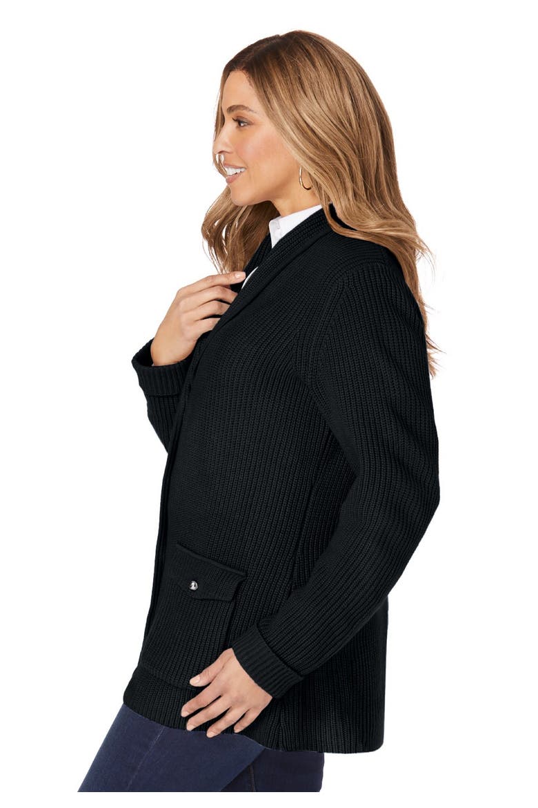 Shaker Blazer, Alternate, color, BLACK