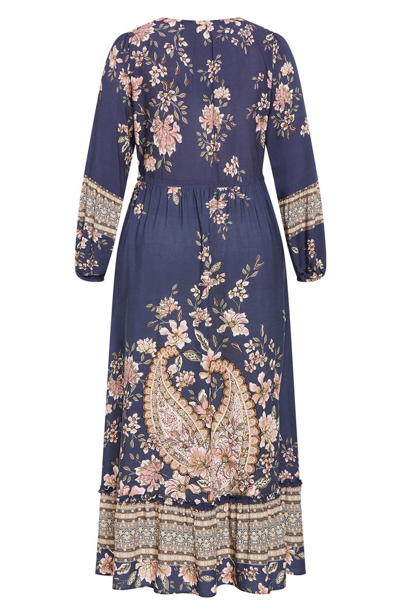 City Chic Faith Long Sleeve Maxi Dress, Alternate, color,