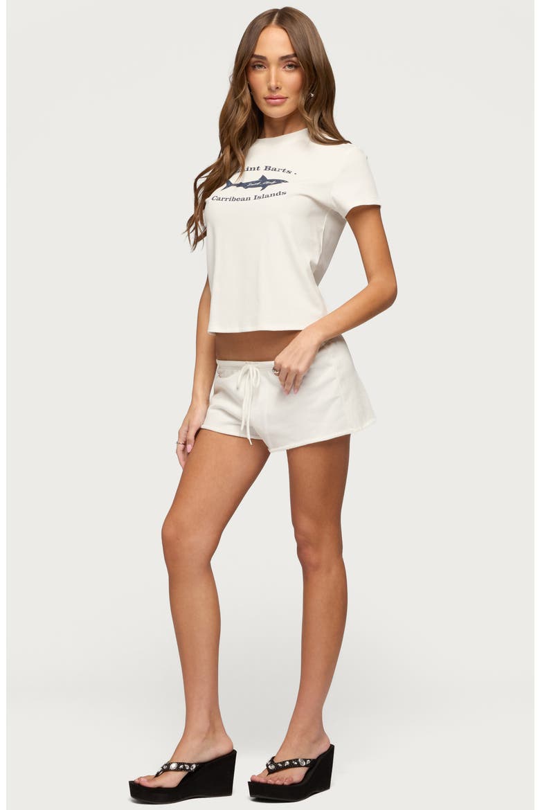 Surf Club Stretch Cotton T-Shirt, Alternate, color, WHITE