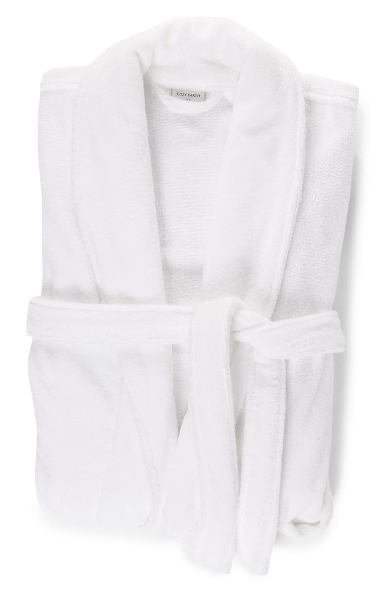 Cozy Earth Luxe Terry Robe, Main, color, White