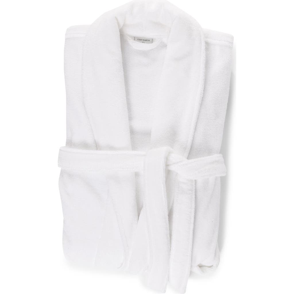 Cozy Earth Luxe Terry Robe In White
