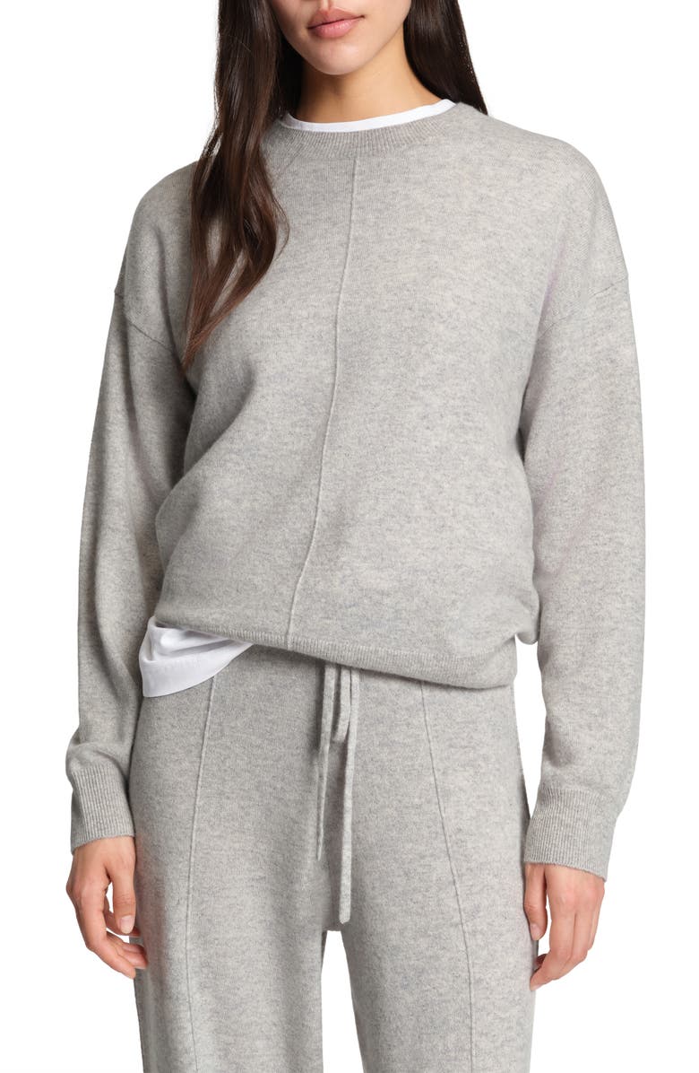 BOSS Fascona Cashmere Sweater, Main, color, Heather Grey