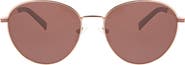 Hurley 59mm Polarized Round Sunglasses