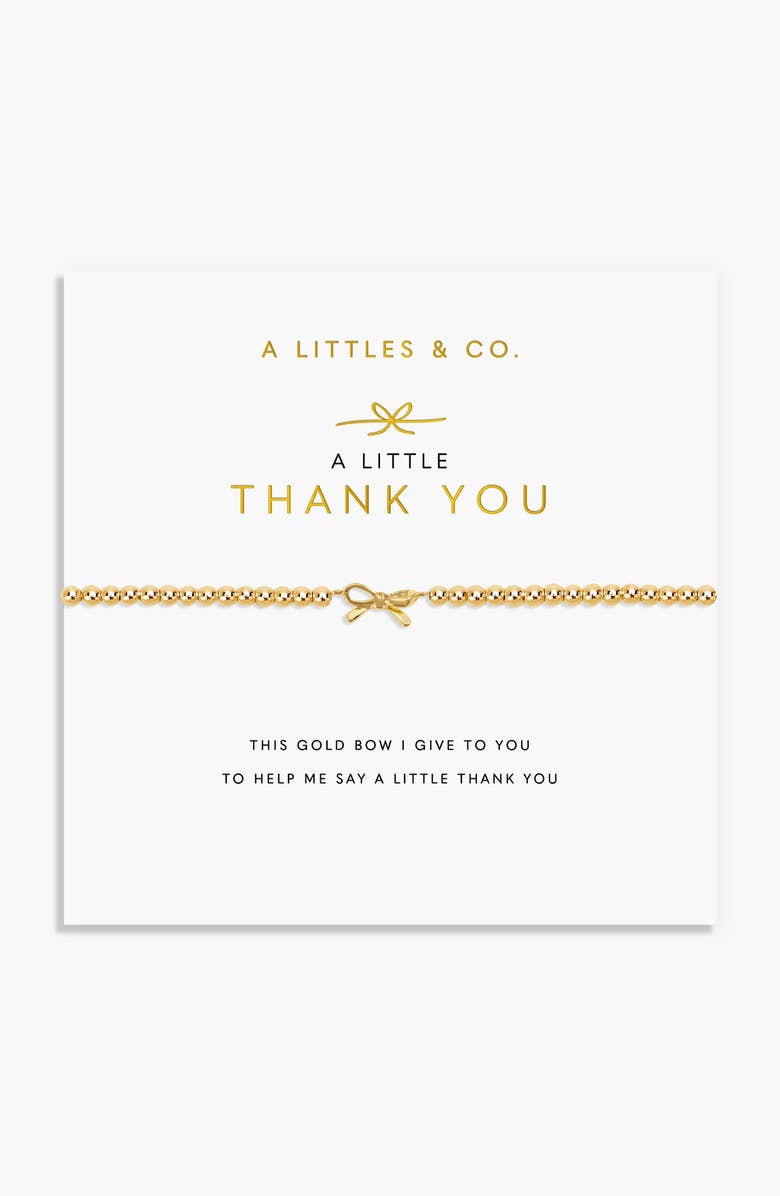 A Littles & Co A Little 'Thank You' Bracelet in Gold-Tone Plating, Alternate, color, Metallic Gold