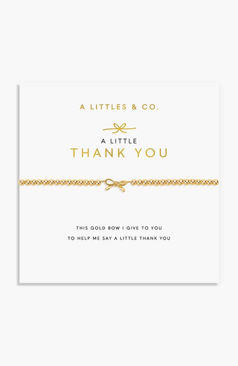 A Little 'Thank You' Bracelet in Gold-Tone Plating
