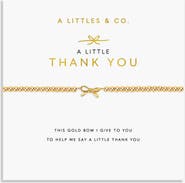 A Littles & Co A Little 'Thank You' Bracelet in Gold-Tone Plating
