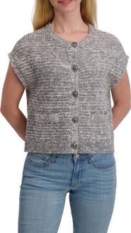 Lucky Brand Short Sleeve Cotton Cardigan