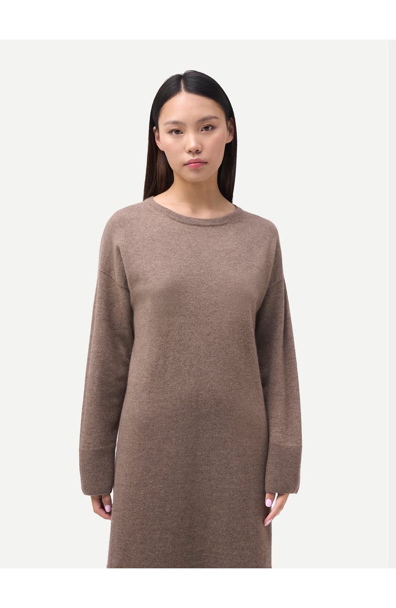 Gobi Cashmere C-Neck Knit Dress, Alternate, color, Taupe