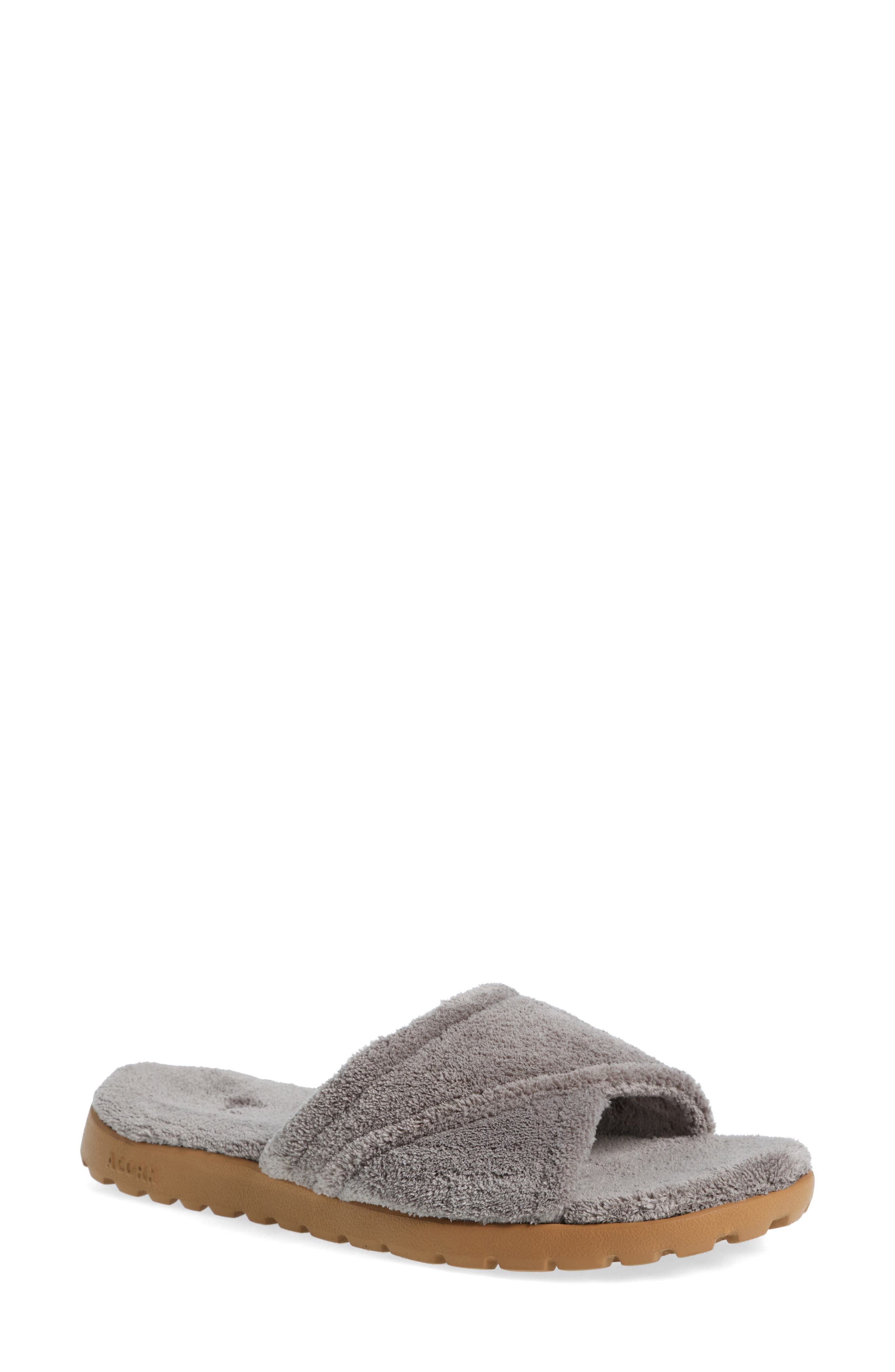Acorn Sunday Everywear<sup>®</sup> Spa Slide Slipper, Main, color, Gry
